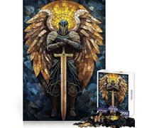 Puzzle de 1000 pièces Ange Chevalier en vitrail pour Adolescents, Jouet Intelligent pour Partager des Moments de complicité, découpe précise, pièce de Collection Artistique 38x52cm