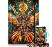 Puzzle de 1000 pièces Ange en vitrail pour Adolescents, Jeu de réflexion et de Loisirs, Design Amusant, Assemblage, Cadeau élégant 50x75cm