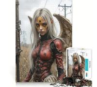 Puzzle de 1000 pièces Ange Guerrier Post-apocalyptique pour Adolescents défi intellectuel, Passe-Temps Calme, découpe précise, Cadeau saisonnier (38x52cm)