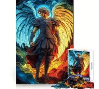 Puzzle de 1000 pièces Ange Guerrier pour Adolescents Un Casse-tête Amusant et Silencieux, aux Bords Lisses, idéal comme Cadeau d'anniversaire (38x52cm)