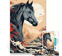 Puzzle de 1000 pièces Animal Japan Vibes pour Adolescents,Jeu Stimulant Le Cerveau,emboîtement précis,sans espaces,activité relaxante en Groupe à l'intérieur (38x26cm)