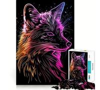 Puzzle de 1000 pièces Animaux Néon pour Adolescents Jeu Stimulant Le Cerveau Emboîtement précis sans espaces Activité relaxante en Groupe à l'intérieur (38x26cm)