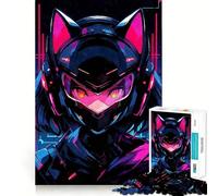 Puzzle de 1000 pièces Anime Biker Nekomimi pour Adultes,Jeu de réflexion,découpe Laser pour Un Assemblage Parfait,activité enrichissante pour Les Jours de Pluie (50x75cm)