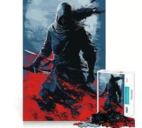 Puzzle de 1000 pièces Anime Blue Japan Shinobi,Jeu de réflexion de Haute précision,découpe Amusante pour Passer Le Temps (38x26cm)