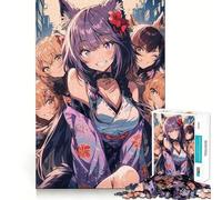 Puzzle de 1000 pièces Anime City Girls pour Adultes,idéal pour stimuler l'esprit,sans bavures et avec des pièces nettes,pour Une activité de Groupe conviviale (38x52cm)