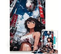 Puzzle de 1000 pièces Anime CityGirl en Milieu Urbain,idéal pour Les Adolescents,Stimulant Le Cerveau,Assemblage précis sans espaces,activité relaxante en Groupe à l'intérieur (38x26cm)
