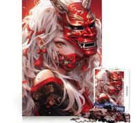 Puzzle de 1000 pièces Anime Demon Assassin Girl pour Adolescents, développement de la capacité d'analyse, détente Pendant Les Temps Morts, Assemblage serré, Art, Cadeau de Noël (38x26cm)