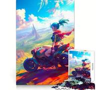 Puzzle de 1000 pièces Anime Girl Biker pour Adultes pour se détendre, réfléchir et s'entraîner Bords Nets Cadeau Joyeux (50x75cm)