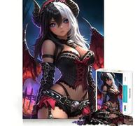 Puzzle de 1000 pièces Anime Girl Devil Gaming pour Adolescents Stimule l'esprit Pièces Robustes et aux découpes nettes Activité de Groupe réconfortante (50x75cm)