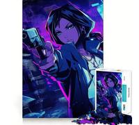 Puzzle de 1000 pièces Anime Girl Gun Bitcoin Jeu de Concentration cérébrale Découpe Experte Artisanat Fascinant Passe-Temps captivant pour Les Moments de détente (50x75cm)
