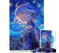 Puzzle de 1000 pièces Anime Girl Nuit étoilée Activité ludique et stimulante pour renforcer Les Liens familiaux (38x26cm) Emboîtement Parfait sans espaces