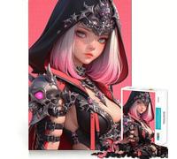 Puzzle de 1000 pièces Anime Girl Warrior Girl Waifu Gaming,défi Mental et d'adresse,Assemblage Stable,pièces Non Mobiles,Passe-Temps agréable pour Les Longs Week-Ends (38x26cm)
