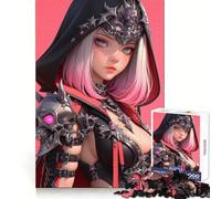Puzzle de 1000 pièces Anime Girl Warrior Girl Waifu Gaming pour Adolescents Bien-être cérébral, Relaxation Facile, Verrouillage Parfait, (38x26cm)