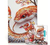 Puzzle de 1000 pièces Année du Serpent pour Adultes Réfléchissez,entraînez-Vous,jouez ! Emboîtez fermement,Aucune pièce ne se détache Un Cadeau Unique pour soulager Le Stress (38x52cm)
