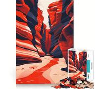 Puzzle de 1000 pièces Antelope Canyon Minimaliste Découpe Parfaite Activité de Jeu Intelligente et Amusante pour Un Anniversaire Créatif (38x26cm)