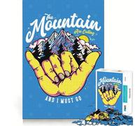 Puzzle de 1000 pièces « Appel de la Montagne » Graphisme épuré Jeu de réflexion Moment de Calme et de Divertissement Décoration de Noël (38x52cm)