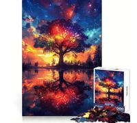 Puzzle de 1000 pièces Arbre Arc-en-Ciel Spirituel pour Adolescents Développe la Réflexion Loisirs Bords Parfaits 38x26cm