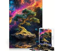 Puzzle de 1000 pièces Arbre Bonsaï Spatial pour Adolescents Jeu d'exercice Mental Design apaisant Cadeau précieux Assembler (50x75cm)