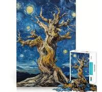 Puzzle de 1000 pièces Arbre de la Nuit Étoilée pour Adolescents, Jeu de réflexion Stimulant, Moment de détente, découpe précise, œuvre d'art à Exposer 50x75cm