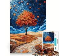 Puzzle de 1000 pièces Arbre de la Nuit Étoilée pour Adolescents stimule la mémoire, réduit Le Stress, découpe de qualité supérieure, Cadeau précieux 50x75cm