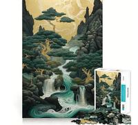 Puzzle de 1000 pièces Arbre de Montagne Kintsugi Art pour Adolescents, idéal pour améliorer la mémoire, Un Loisir Calme, Un Cadeau d'anniversaire Parfait (38x52cm)
