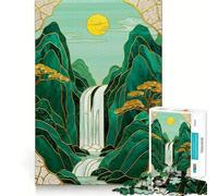 Puzzle de 1000 pièces Arbre de Montagne Kintsugi Art pour Adultes et Adolescents, Jeu de logique, détente, découpe de précision, (50x75cm)