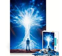 Puzzle de 1000 pièces Arbre de Vie Chemins Ajustement Parfait Art Stimulant Cérébral Jeu Temps de Repos Décoration Murale de Noël (38x26cm)