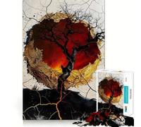 Puzzle de 1000 pièces Arbre Noir brisé Jeu de réflexion Amusant et précis Idéal pour Un Moment de détente et de Calme Cadeau de Noël apaisant (38x26cm)