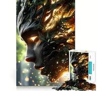 Puzzle de 1000 pièces Arbre Nymphe Ancienne Découpe Nette Art Jeu de logique et de réflexion Détendeur Cadeau d'anniversaire Amusant (38x52cm)