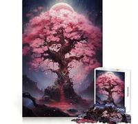 Puzzle de 1000 pièces Arbre Sakura Magique Rose pour Adolescents, Jeu Mental, Moment de détente, découpe de qualité supérieure, Cadeau Artistique (50x75cm)