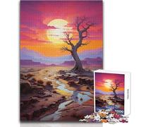 Puzzle de 1000 pièces « Arbre Solitaire du désert » - Jeu éducatif et ludique pour Toutes Les Occasions - Dimensions:38x26cm