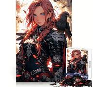 Puzzle de 1000 pièces Archer de Guerre Corbeau Roux pour Adultes, pour développer sa mémoire et se détendre en Toute tranquillité, Un Puzzle d'art à Assembler (38x26cm)