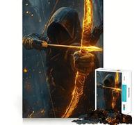 Puzzle de 1000 pièces Archer Mort-Vivant Jeu de réflexion Découpe de Haute précision Défi Amusant pour Passer Le Temps (38x26cm)