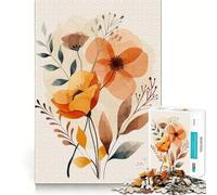 Puzzle de 1000 pièces Arrangement Floral Aquarelle aux Teintes d'automne pour Adolescents activité de Groupe et Amusante en intérieur,idéale pour développer la mémoire et créer des Liens fluides