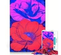Puzzle de 1000 pièces Arrangement Floral éclatant Un Jeu Stimulant la réflexion avec des pièces Bien fixées et sans pièces détachées,idéal pour la Maison (38x52cm)