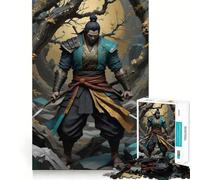 Puzzle de 1000 pièces Art de Guerrier samouraï pour Adultes et Adolescents Un pour se ressourcer, se détendre et s’évader grâce à sa découpe Lisse (38x52cm)