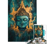 Puzzle de 1000 pièces Art Divin du Bouddha Défi intellectuel Jouet addictif Jeu éducatif Décoration intérieure Cadeau d'anniversaire (Taille 75x50cm)