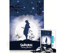 Puzzle de 1000 pièces Art du Guerrier samouraï pour Adolescents Jeu de logique, Simple et Amusant, Bords Lisses, Cadeau élégant (38x26cm)