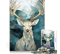 Puzzle de 1000 pièces Art Kintsugi Cerf pour Adolescents, idéal pour développer la réflexion et Passer Un agréable Moment Finitions impeccables Cadeau attentionné 50x75cm