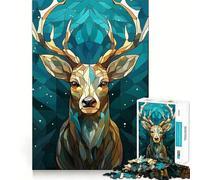 Puzzle de 1000 pièces Art Kintsugi Cerf pour Adolescents Un Cadeau saisonnier Relaxant et Amusant aux Contours Nets 38x26cm