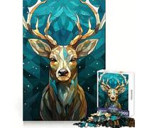 Puzzle de 1000 pièces Art Kintsugi Cerf pour Adolescents Un Cadeau saisonnier Relaxant et Amusant aux Contours Nets 38x26cm