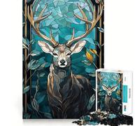 Puzzle de 1000 pièces Art Kintsugi Cerf pour Adultes et Adolescents, Jeu Mental apaisant et Relaxant, Cadeau de qualité supérieure 38x26cm