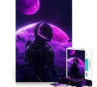 Puzzle de 1000 pièces Astronaute dans Une nébuleuse Violette Jeu de logique et de Loisirs Cadeau Amusant pour Un Anniversaire (50x75cm)