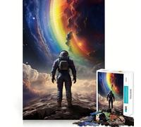 Puzzle de 1000 pièces Astronaute dans Une tempête de nébuleuses Jeu de logique et de précision Cadeau d'anniversaire Amusant (38x52cm)