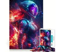 Puzzle de 1000 pièces Astronaute en Flammes pour Adolescents Jeu de réflexion, Loisirs et Divertissement, Design élégant, à Assembler, Cadeau raffiné 38x26cm