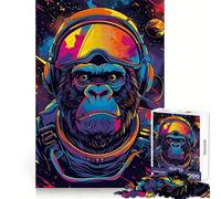 Puzzle de 1000 pièces Astronaute, Gorille de l'espace et Adolescents Développe Les capacités cognitives et procure Un Plaisir Relaxant Coffret Solide Idée Cadeau de Noël (50x75cm)