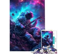 Puzzle de 1000 pièces Astronaute Guitare dans l'espace Difficile et Stimulant Jouet Amusant pour Toute la Famille Décoration Murale À partir de 14 Ans (38x26cm)