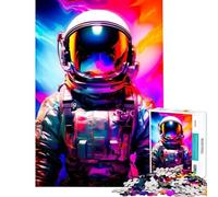 Puzzle de 1000 pièces Astronaute Nébuleuse Spatiale Difficile à compléter mais Amusant et Humoristique Décoration Murale pour Les 14 Ans et Plus (50x75cm)
