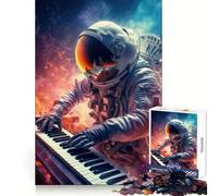 Puzzle de 1000 pièces « Astronaute pianiste » pour Adultes, idéal pour stimuler la mémoire, se détendre et s'amuser Un Cadeau de Noël Parfait ! (50x75cm)