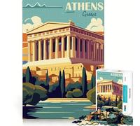 Puzzle de 1000 pièces Athènes,Grèce Finitions soignées Jeu de logique Loisirs et divertissements Cadeau d'anniversaire Amusant (38x52cm)